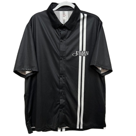 Primal RAGRAI Men's Bowling Style Shirt Black and White XXL - Picture 1 of 4